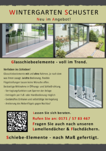 Luxamoris Flyer Einlage Glasschiebeelemente